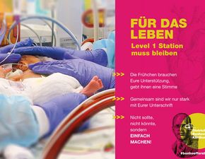 Postkarte Frühchen-Petition